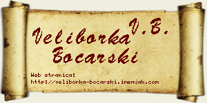 Veliborka Bočarski vizit kartica